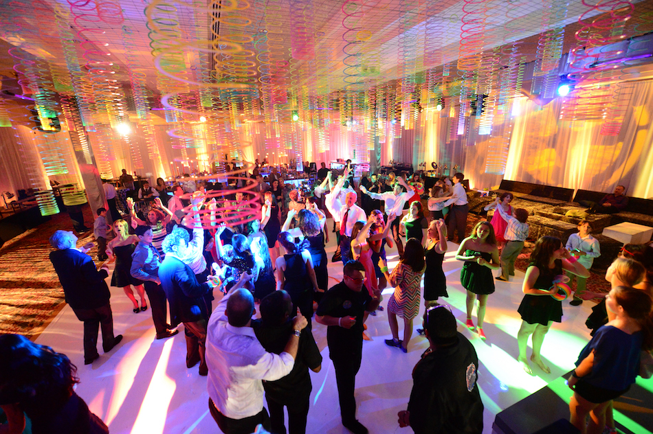 Dance Floor at Neon Birthday Party